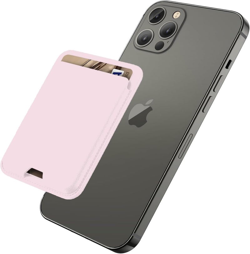 iLodn Magnetic Wallet Compatible with MagSafe for iPhone 17 16 15 14 13 12 Pro Max Air Plus Model, Mag 3 Safe Card Holder Stick on Accessories for Cell Phone & Case, Light Pink - Image 1